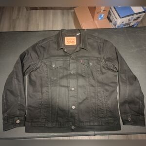 Levi's Type III Stretch Denim Trucker Jacket - Black - Men's Large